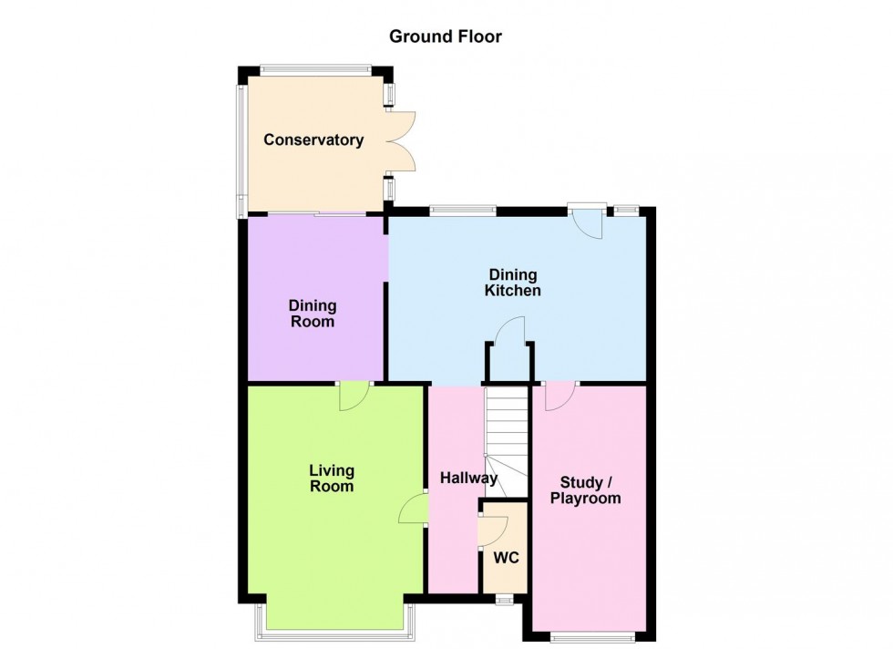 Floorplan for Field Close, Littlethorpe, Leicester