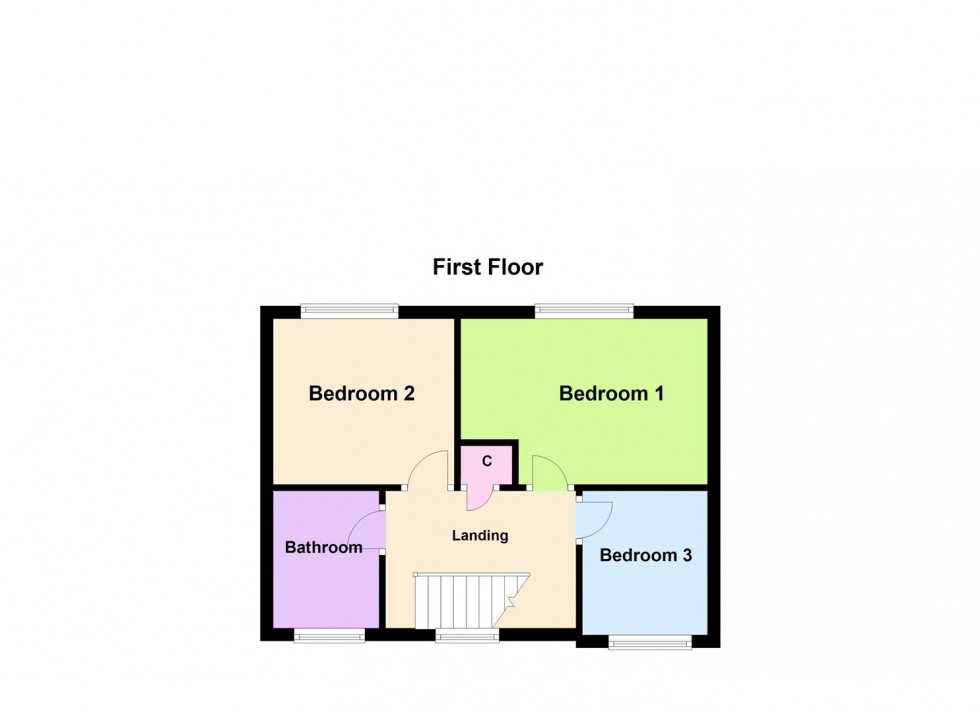 Floorplan for Family Home - Aland Gardens, Broughton Astley, Leicester