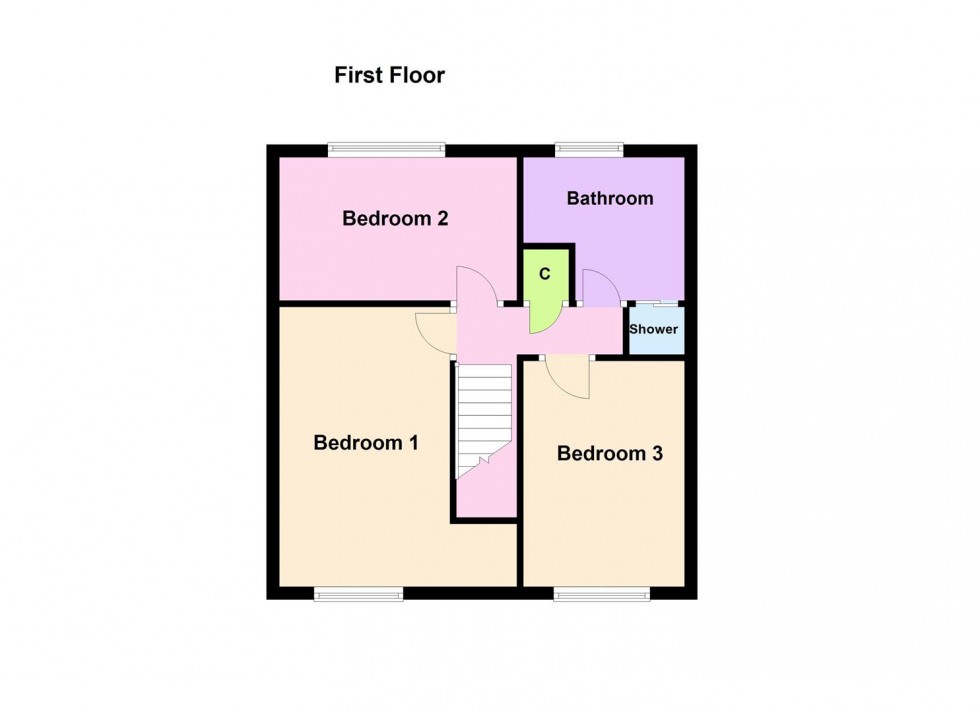 Floorplan for Coleridge Drive, Enderby, Leicester