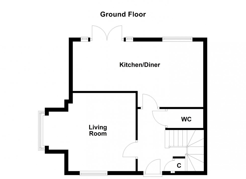 Floorplan for Buxton Crescent, Broughton Astley, Leicester