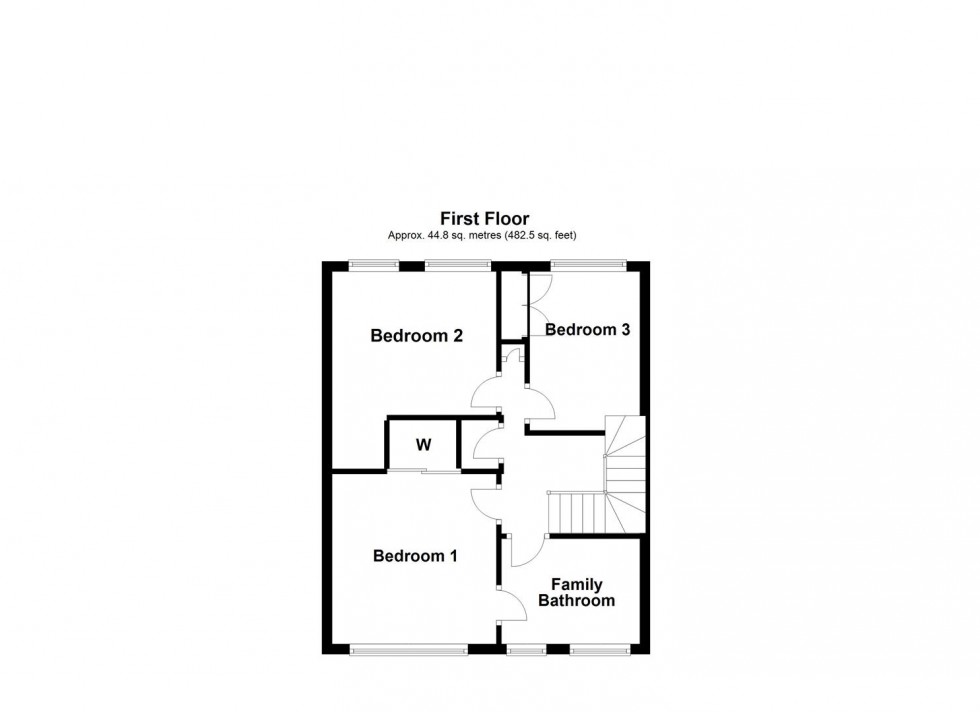 Floorplan for Robertson Close, Stoney Stanton, Leicester