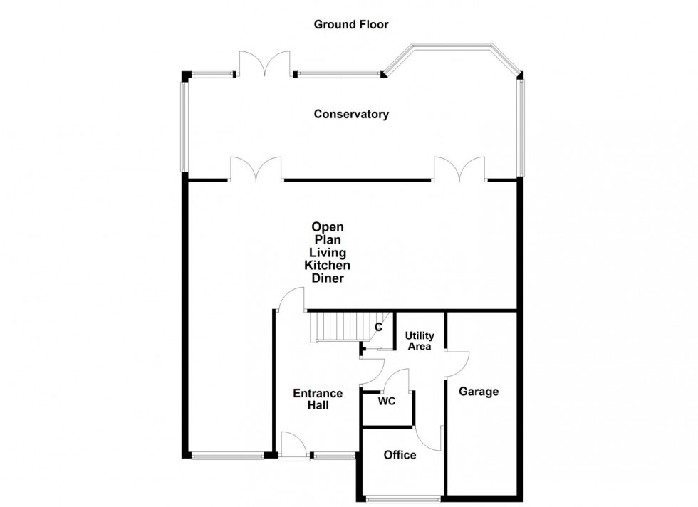 Floorplan for Hall Farm Crescent, Broughton Astley, Leicester