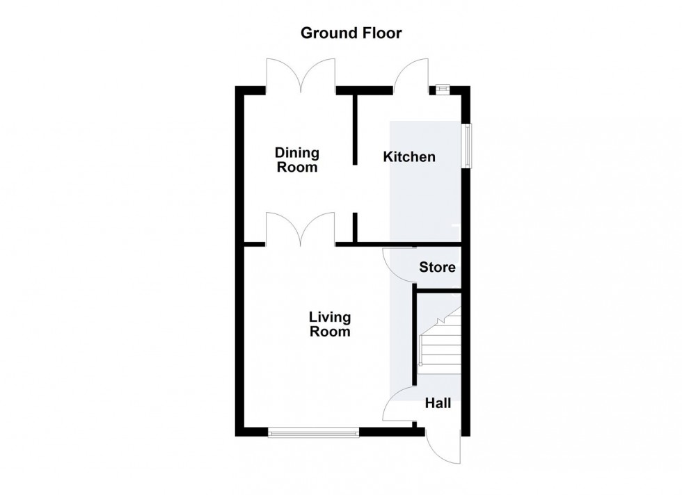Floorplan for Southfield Close, Glen Parva, Leicester