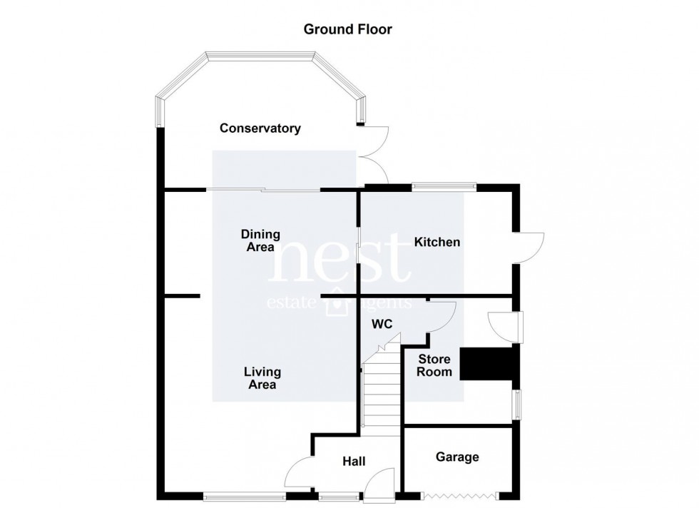Floorplan for Sutton Close, Oadby, Leicester