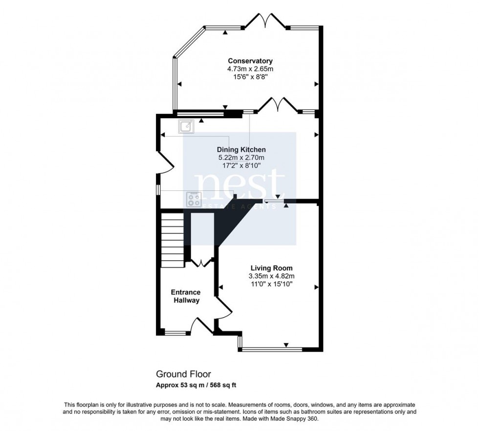 Floorplan for Narborough Road, Huncote, Leicester