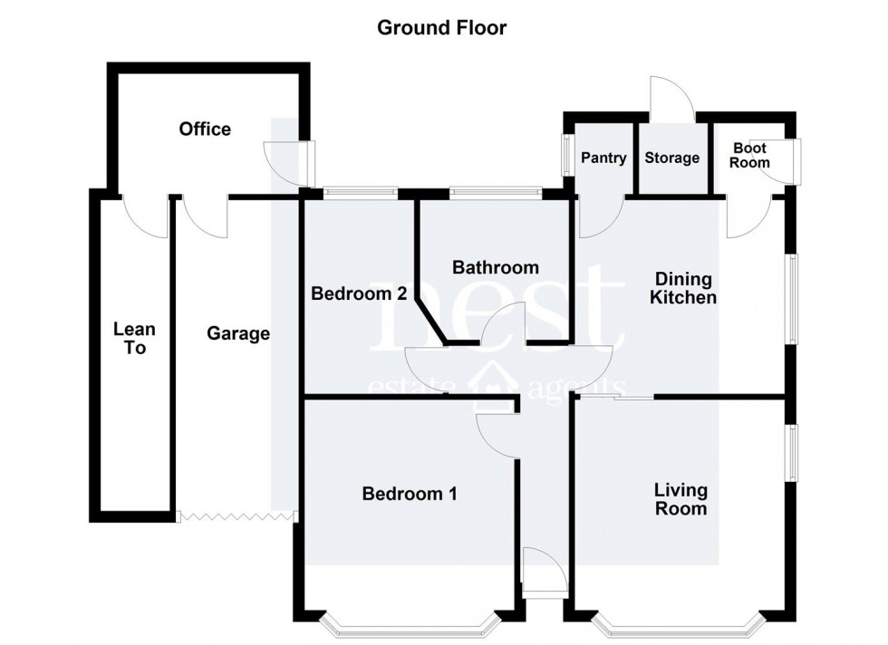 Floorplan for Detached Bungalow Grange Drive, Glen Parva, Leicester